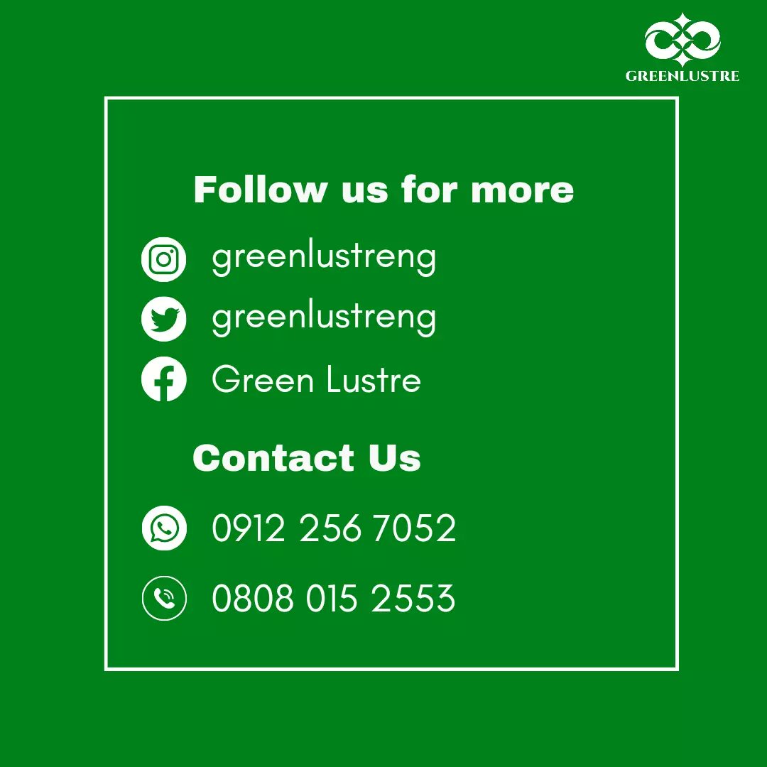 Greenlustr's tweet photo. Like, comment and Share. Don't forget to follow us for more💚 https://t.co/F2ofdDjPNU