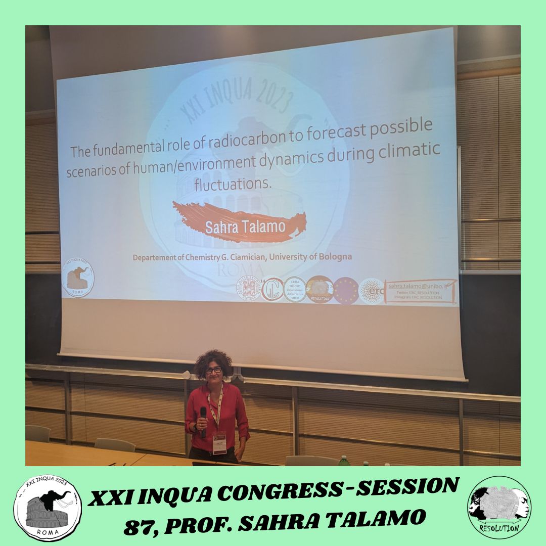 ERC_RESOLUTION's tweet photo. Thanks to @Erc_Research, #RESOLUTIONteam and #globalresearchers, Prof. Sahra Talamo achieved #Radiocarbon3.0, stressing “14C dates with tight error ranges improve the understanding of human occupations and association with past climatic fluctuations.” @AndrePicin @andzerb https://t.co/2ZS3ptNKyi