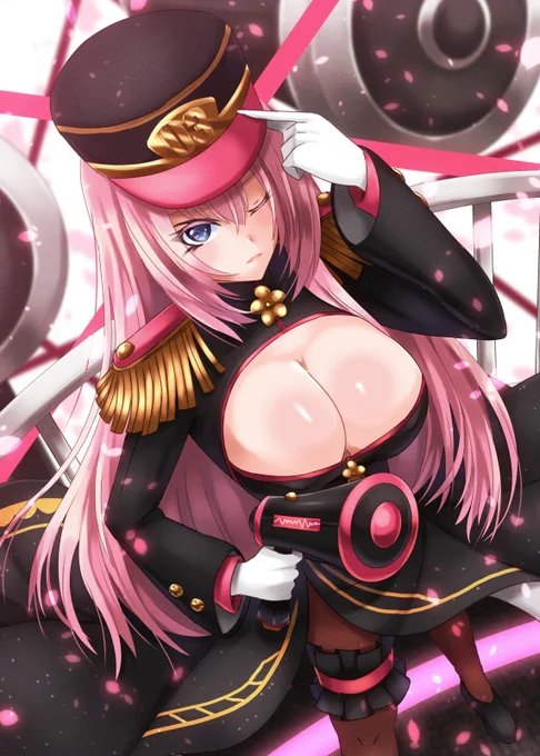 2021年作                                                                     「軍服ルカさん」                          ルカさん15周年まであと179日!                                #15周年まで過去絵365日巡音ルカ #巡音ルカ