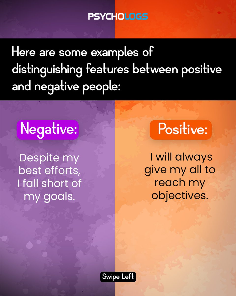 PsychologsIndia's tweet photo. We can refer to someone as having a positive or negative attitude. We're actually using these terms to describe a collection of behavior that someone else is displaying.
#attituide😎 #positivemind #positivevibes #negativeenergy #descrimination #selfconfidance #goodimpression https://t.co/Njxy6FydU8