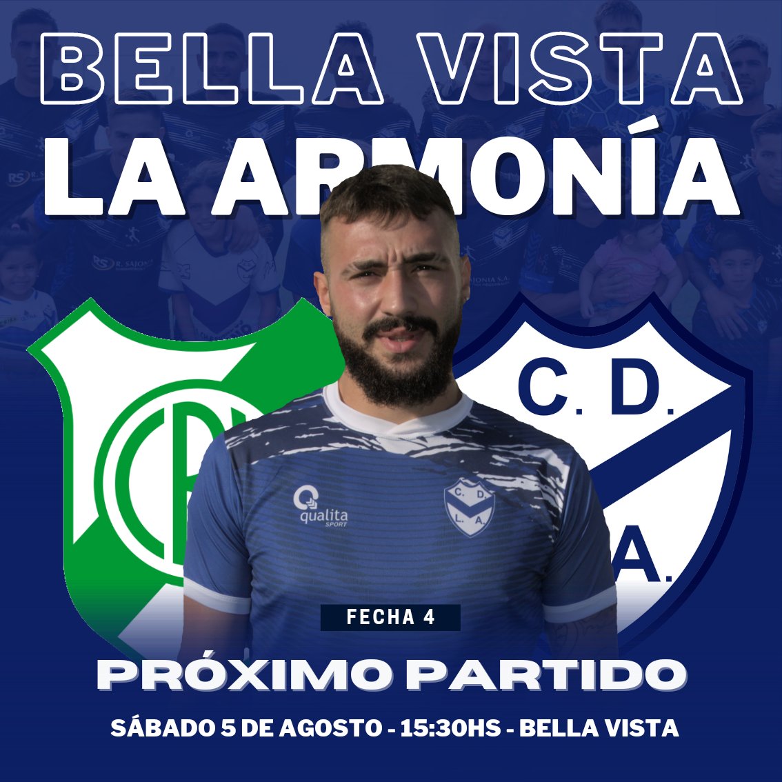 #Fútbol ⚽️ | 🏆 ¡𝙋𝙍Ó𝙓𝙄𝙈𝙊 𝙋𝘼𝙍𝙏𝙄𝘿𝙊! 🥳

🏆 Torneo Clausura - Fecha 4️⃣.
🆚️ Bella Vista Vs La Armonía.
🗓 Sábado 5 de agosto.
🏟 Estadio: Bella Vista Oficial.
⏱ Hora: 15:30hs.
👨🏻‍⚖️ Árbitro: Lautaro Andreis (ABA).

#𝗦𝗼ñ𝗲𝗺𝗼𝘀𝗝𝘂𝗻𝘁𝗼𝘀 💫
#VamosDepo 💙