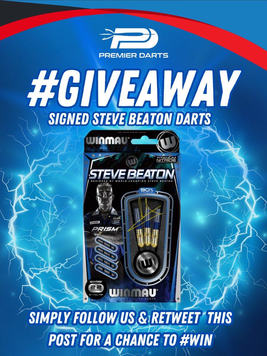 🎯Final Weekend Push!!! With
<a href="/Stevebeaton180/">Stevebeaton</a> 👀

🔥WIN a Signed Set of Steve Beaton Darts

Simply Follow Us + Retweet This Post 💪

Announced 08/08/23 - Good Luck All
@Neilsdarts <a href="/crainie_kevin/">The Scottish Cowboy Darts.</a> <a href="/ScottishLadDC96/">Scottish Lad Darts Channel 🏴󠁧󠁢󠁳󠁣󠁴󠁿</a>