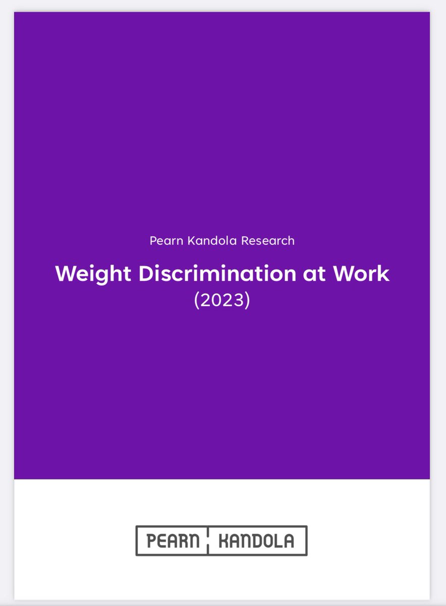 Have you seen the latest report about weight discrimination in the work place? Read here: pearnkandola.com/resea… Have you experienced weight discrimination in the work place? Let us know if you have …. allaboutobesity.org/conta… #obesity #weightdiscrimation