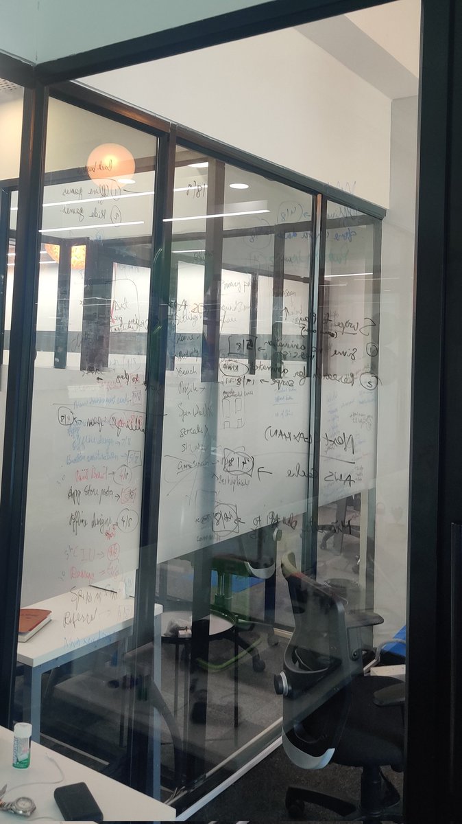3 days in the office and the walls are already covered 😂. Lots of exciting things coming soon from <a href="/fijit_club/">Fijit Arcade 👾</a> 🥳 Ship ship ship! 🚢