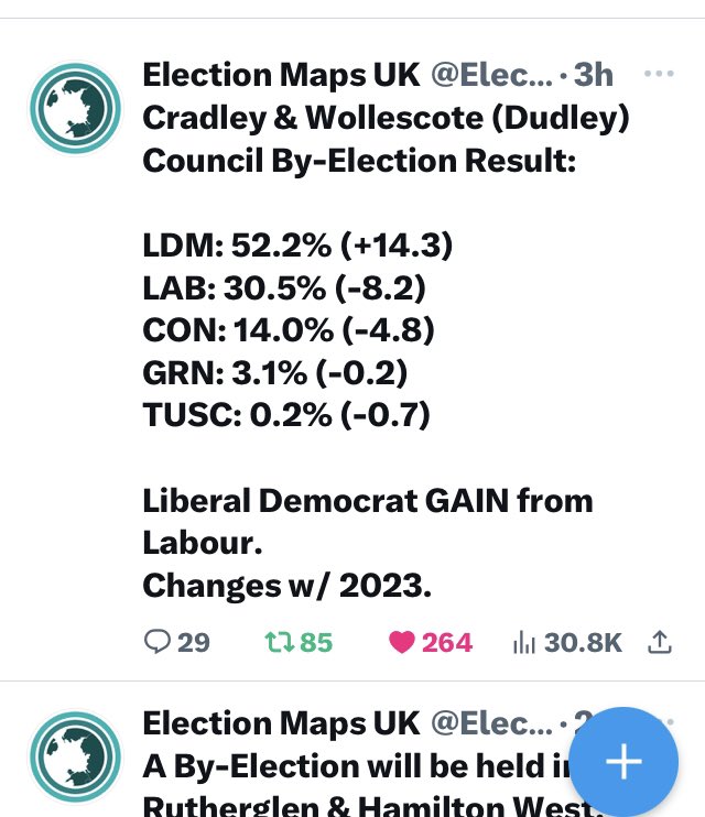 Woweee! Building on May’s local #Election2023 and #Parliament by-election successes <a href="/LibDems/">Liberal Democrats</a> see voters backing #LibDems in local council by-elections <a href="/NorfolkLibDemCC/">Norfolk Liberal Democrats🔶</a> #Dudley and #EastSussex #LibDems. Big news as voters north and south move to Liberal Democrat #WinningHere