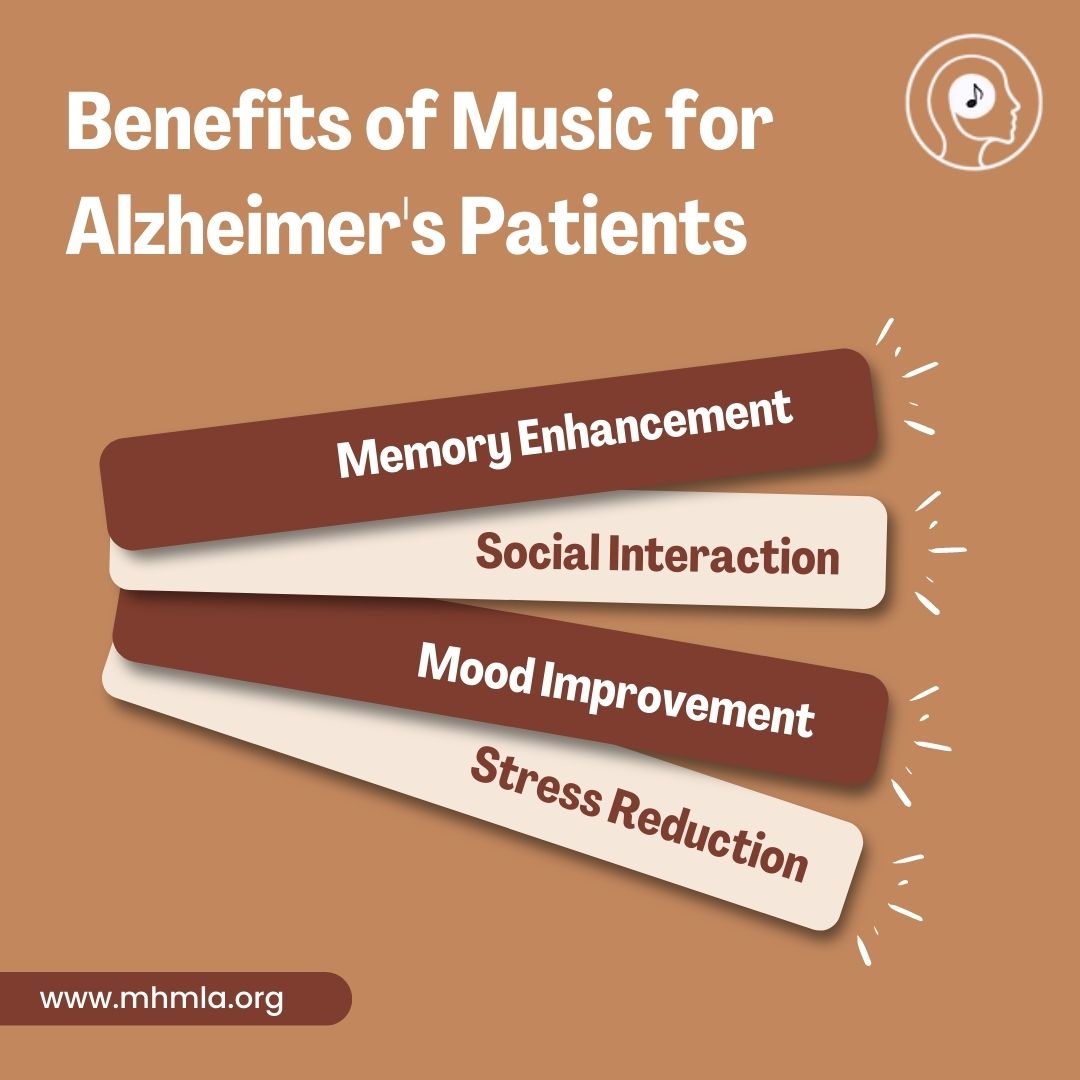 🎵🧠 Unlocking the Power of Music for Alzheimer's Patients! 🌼 Discover the incredible benefits of music, including memory enhancement, social interaction, mood improvement, and stress reduction, at mhmla.org.
.
.
#MusicForAlzheimers #MemoryEnhancement