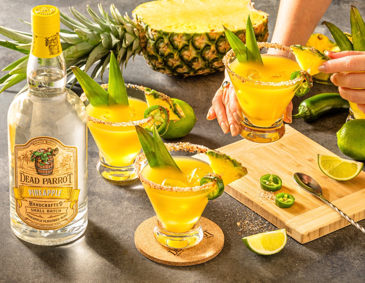 Seems like a cocktail a day will keep the heat away - or so they say! 😜 

Sip on a Pineapple Jalapeno Rumarita this weekend for a sweet and spicy refresh! ☀️ 🍍 🦜 

rockcreekdistillery.com/dead-parrot-se…
#whiskeyisseriousrumisforfun #drinklahoma #madeinoklahoma #deadparrotrum #rum