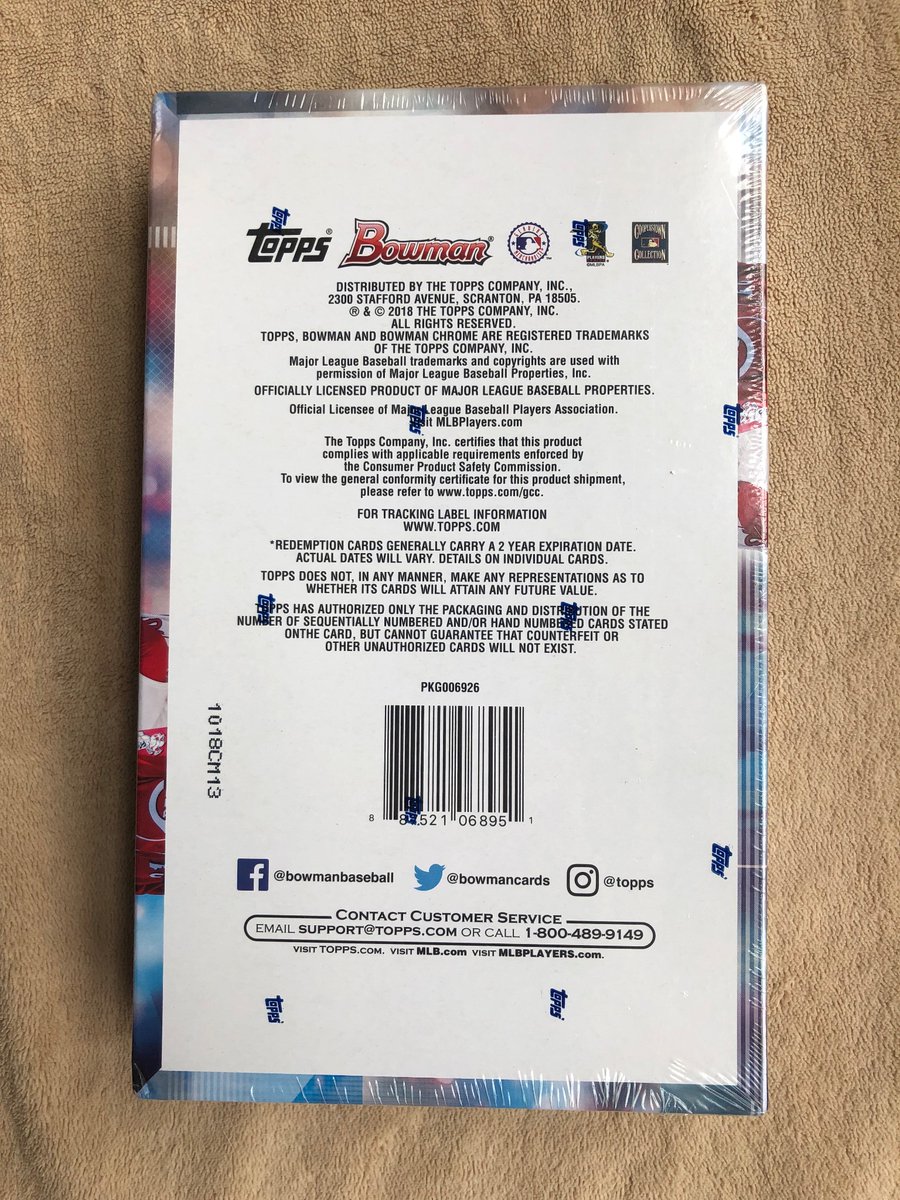 cardsin47's tweet photo. @cardsin47 /  #WaxReturns!
2018 Bowman Hobby Box 
@Ohtani_MLB  RC and live AUTO! https://t.co/mnwoZzMUvh