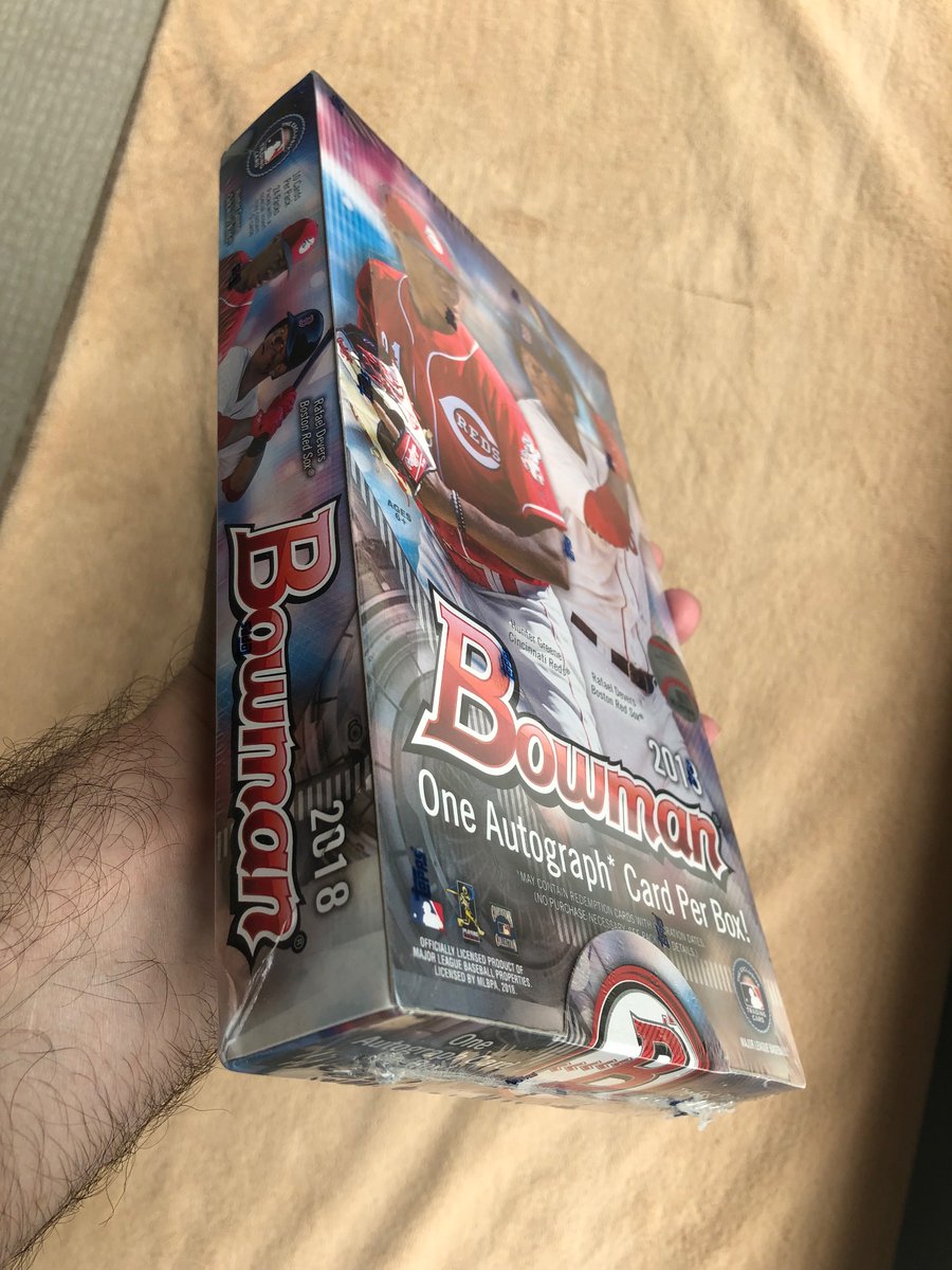 cardsin47's tweet photo. @cardsin47 /  #WaxReturns!
2018 Bowman Hobby Box 
@Ohtani_MLB  RC and live AUTO! https://t.co/mnwoZzMUvh