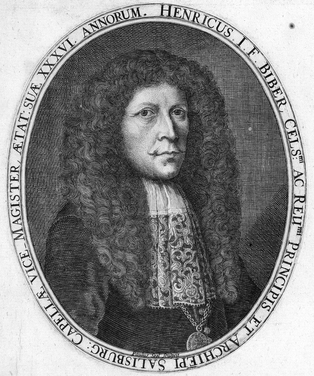 Born #OTD in 1644: Heinrich Ignaz Franz Biber, Bohemian-Austrian composer and violinist.

Biber is perhaps best known for Mystery Sonatas. #classicalmusic