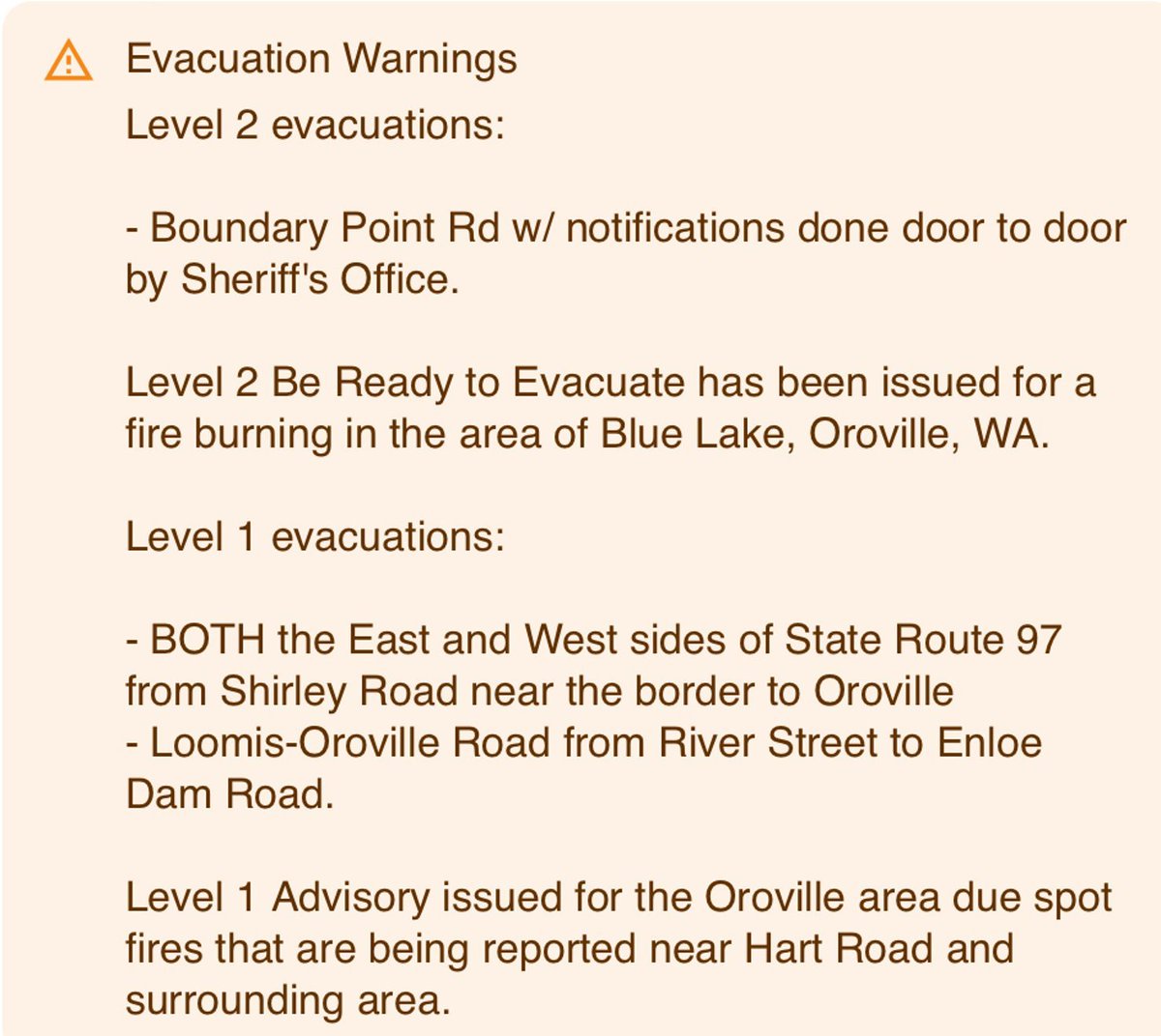 #EagleBluffFire The fire is 16,428 acres and 45% contained per DNR around 13 hours ago, the fire is still burning in a dry and gusty area so stay aware for any quick changes in the fire behavior, but crews are getting a handle on this, there are still lvl 1 and 2 evac!