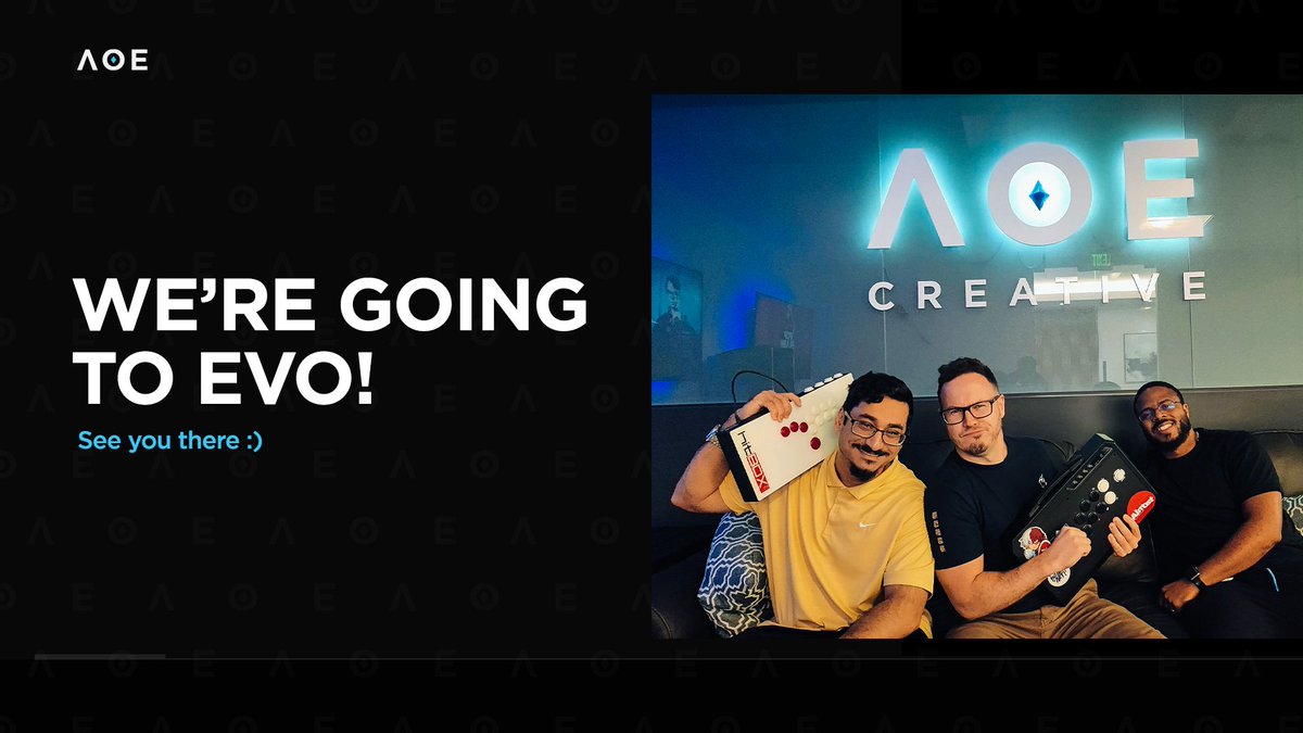 See you soon, <a href="/EVO/">Evo</a> 🪩

Our CEO <a href="/AoE_Bump/">Simon Bennett</a>, CCO <a href="/Markel_Lee/">Markel Lee</a> and CTO <a href="/NebtuneFGC/">Nabil نبیل</a> are heading to Vegas, so don't be shy if you're heading to #Evo2023!