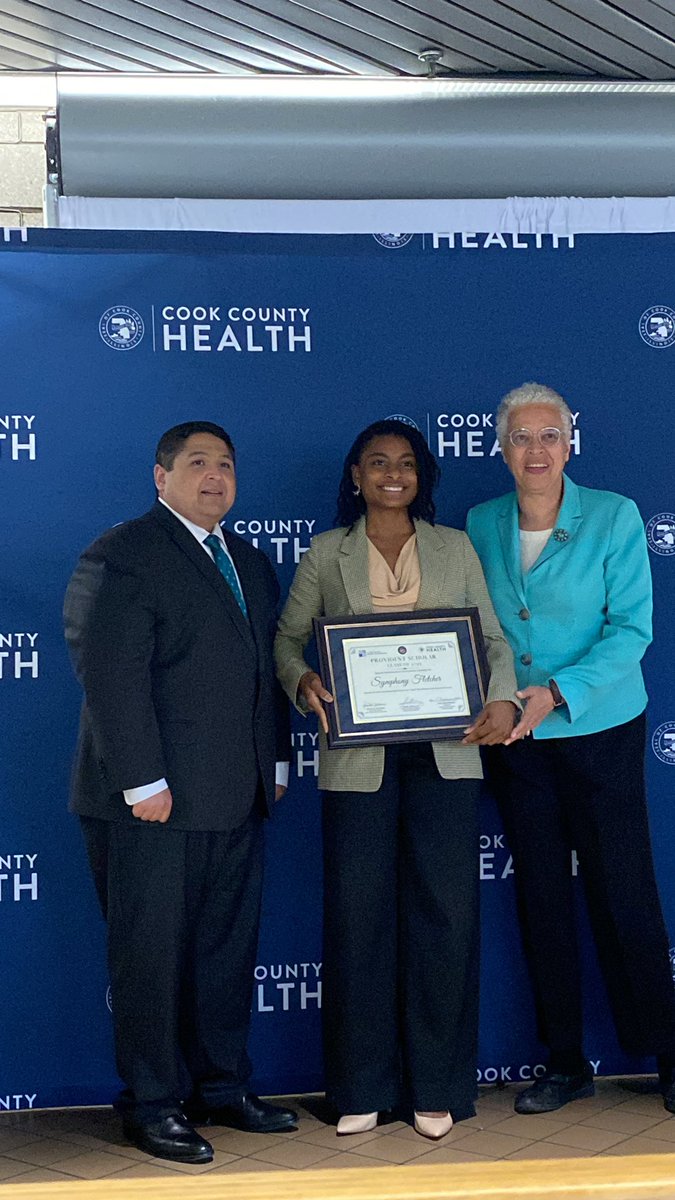 SymphonyFletch's tweet photo. Pleased to have been named a Provident Scholar this past Monday, especially given the rich legacy of Dr. Daniel Hale Williams and the original Provident Hospital. Many thanks to the Cook County Health Foundation for making this award possible! https://t.co/3dHNErBEpX