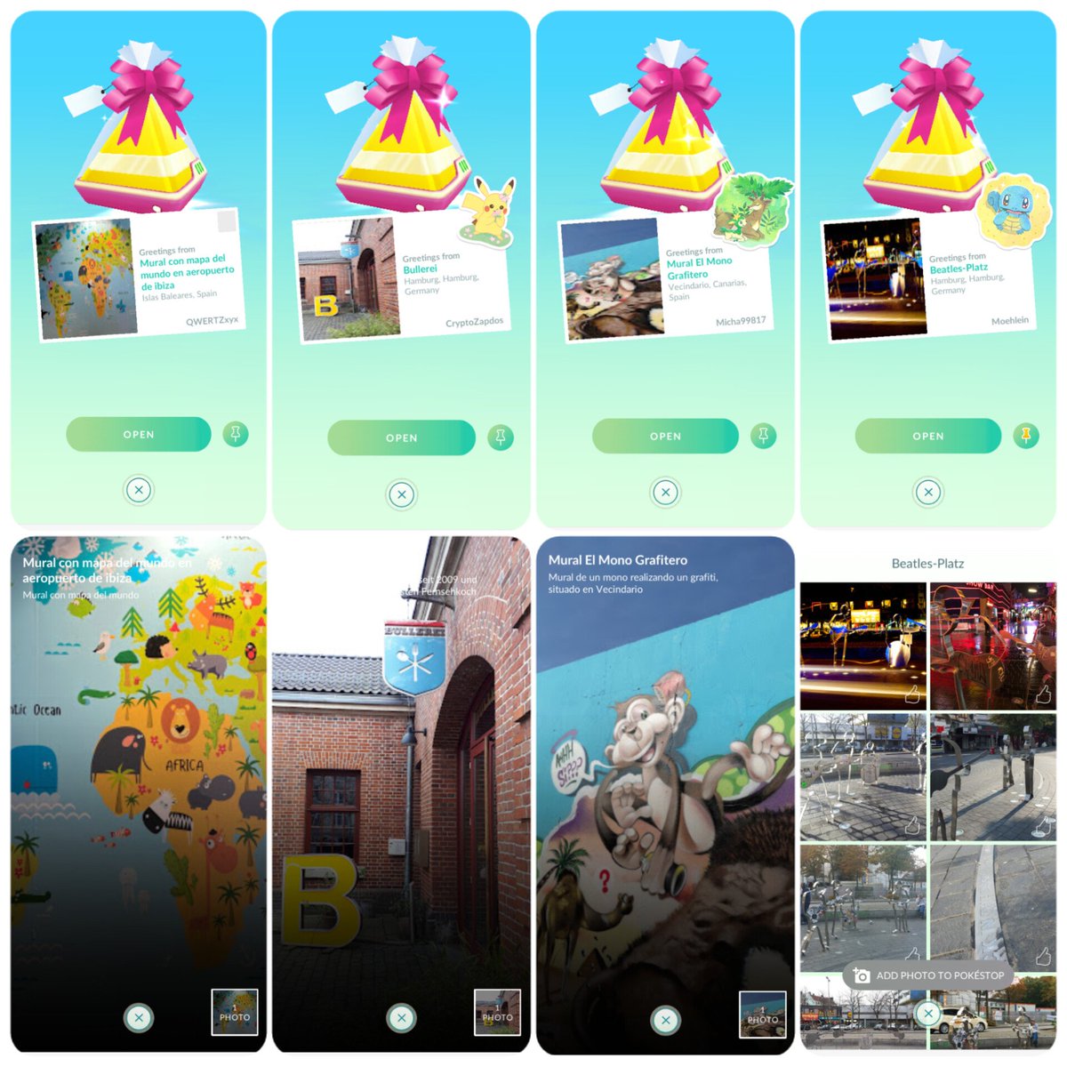 jen_deslauriers's tweet photo. Vacation gifts are the best, except you all left me at home 🥲 One gift seems to be missing something 😕 @QZxyx @Moehlein1 @micha99817 @CryptoZapdos #PokemonGO #PokemonGOfriends #PokemonGOgifts #stickerme ❤️✨️🥰 https://t.co/Ac9SqApzaI