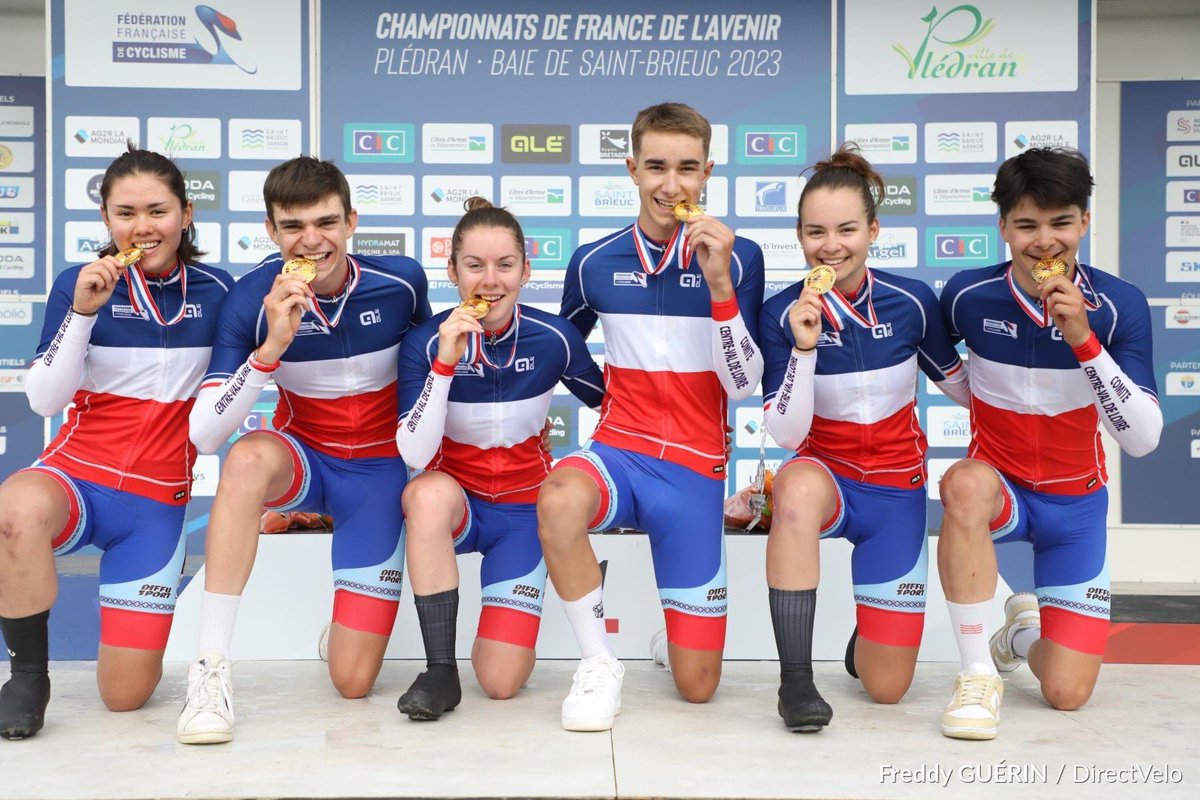 ILS SONT CHAMPIONS DE FRANCE 😍

Nathanaël Boutron, Thibaud Duret et Florian Gaillard viennent de remporter le titre national en relais mixte en compagnie de Clémence Chéreau, Violette Demay et Léane Tabu ! 

📸 Freddy Guérin - <a href="/directvelo/">DirectVelo</a>