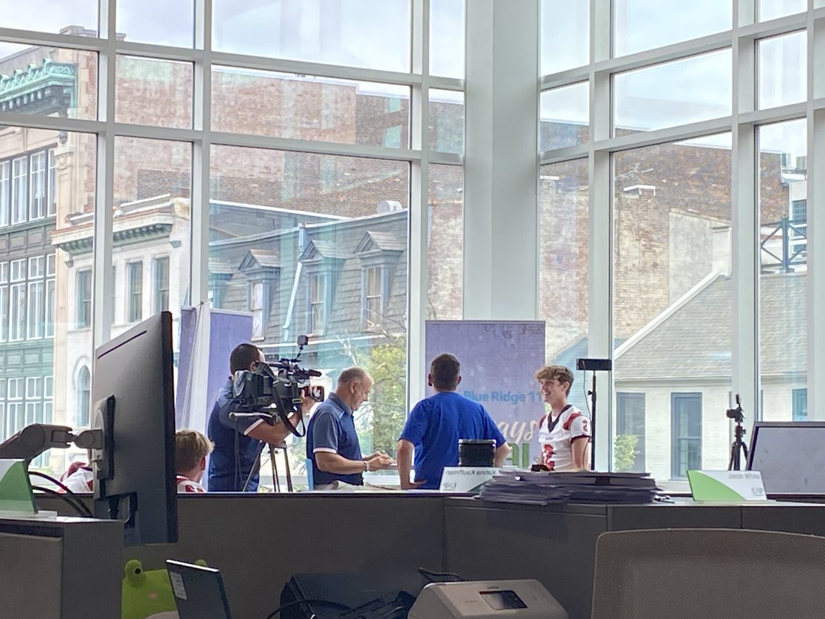 #MediaDay for <a href="/LancLebLeague/">LL League</a> #football is happening in the LNP + <a href="/LancasterOnline/">LNP | LancasterOnline</a> newsroom today. Area media outlets are interviewing L-L high school players; follow today's coverage <a href="/LancasterSports/">Lancaster Sports</a> and watch for a special preview section in LNP Aug. 23.  lancasteronline.com/sports/highsch…