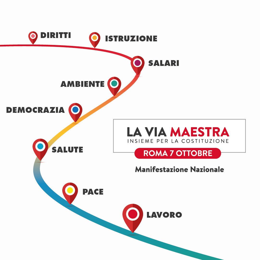 cgilnazionale's tweet image. 🟥 #LAVIAMAESTRA, INSIEME PER LA COSTITUZIONE
Cgil e associazioni il #7ottobre in piazza a Roma.

📌 Tutte le info: tinyurl.com/bddphfam