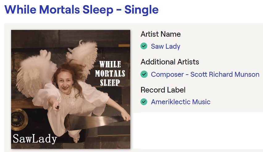 NEWS: I'm releasing a new single, 'While Mortals Sleep'. After my 4th album I started releasing singles &amp; this is my 2nd one. I just submitted it for distribution, and now we wait to see which streaming service it will come to first. So excited to share this single with you!