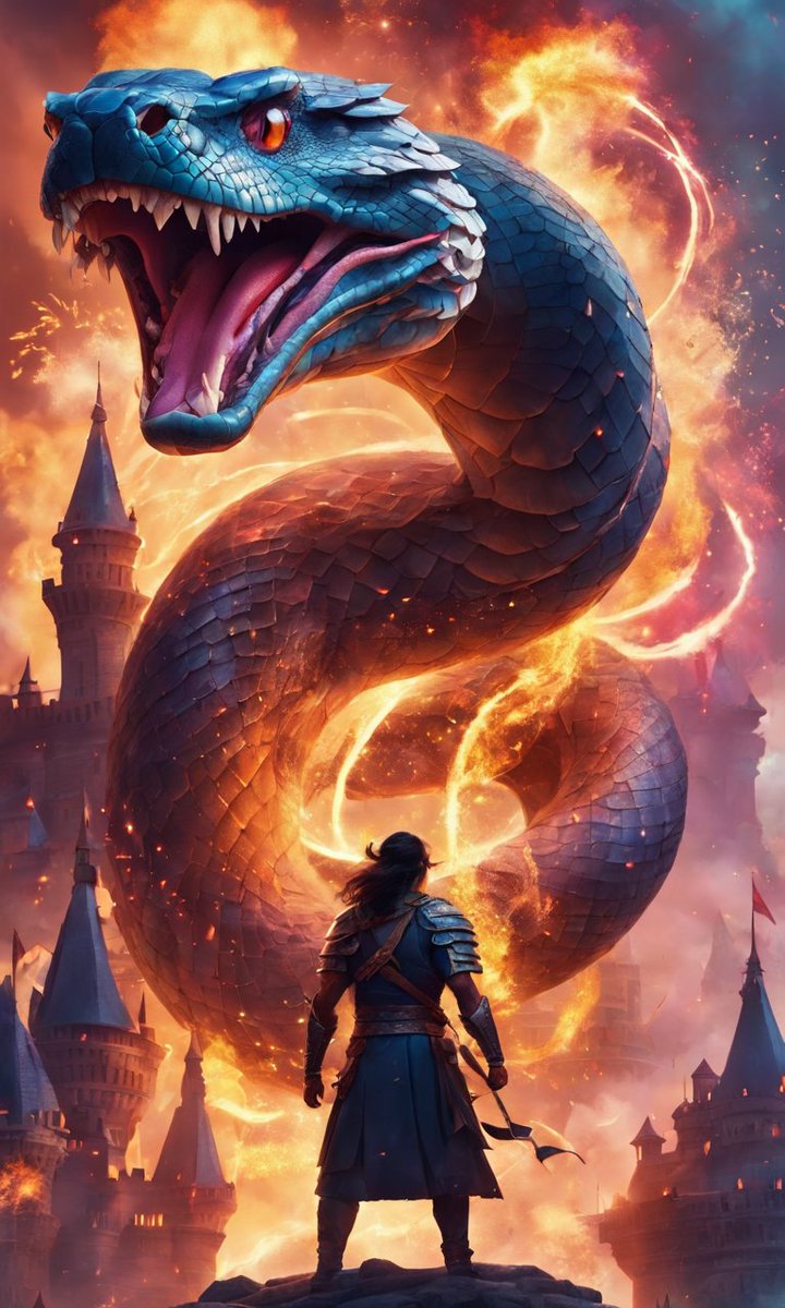 Amazing snake fantasy image made with ComfyUI/SDXL. #GenerativeAI