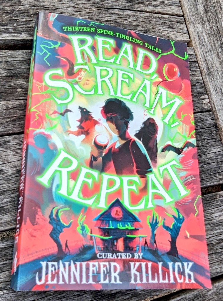 Delighted to receive a copy of #ReadScreamRepeat - a spooky collection of 13 creepy tales by 13 fantastic authors. Curated by Jennifer Killick and publishing with Farshore on 31 August, we're particularly looking forward to reading Kat Ellis' story.