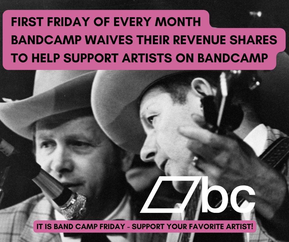 Bandcamp Fridays is today, Aug 4th. It is the day where bands receive 100% of the profits from their Bandcamp sales, foregoing the usual fees and putting all the money in their own pockets. Purchase via bandcamp.com #bandcampfriday