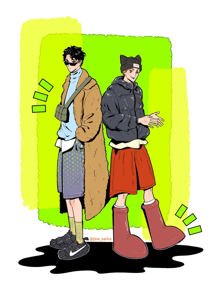 jsw_sama's tweet photo. summer vacation shopping aka the last time these high school cousins were allowed unrestricted access to their parent's credit cards

#SakusaKiyoomi #komorimotoya #haikyuu https://t.co/3AxFfR7CNr