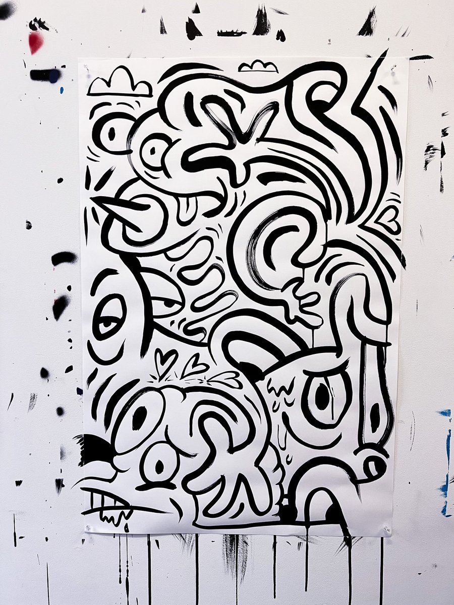 fluidtoons's tweet photo. “Stressful interacting”
Sumi ink on paper 
36 by 24 inches https://t.co/uBMnkbZmFw