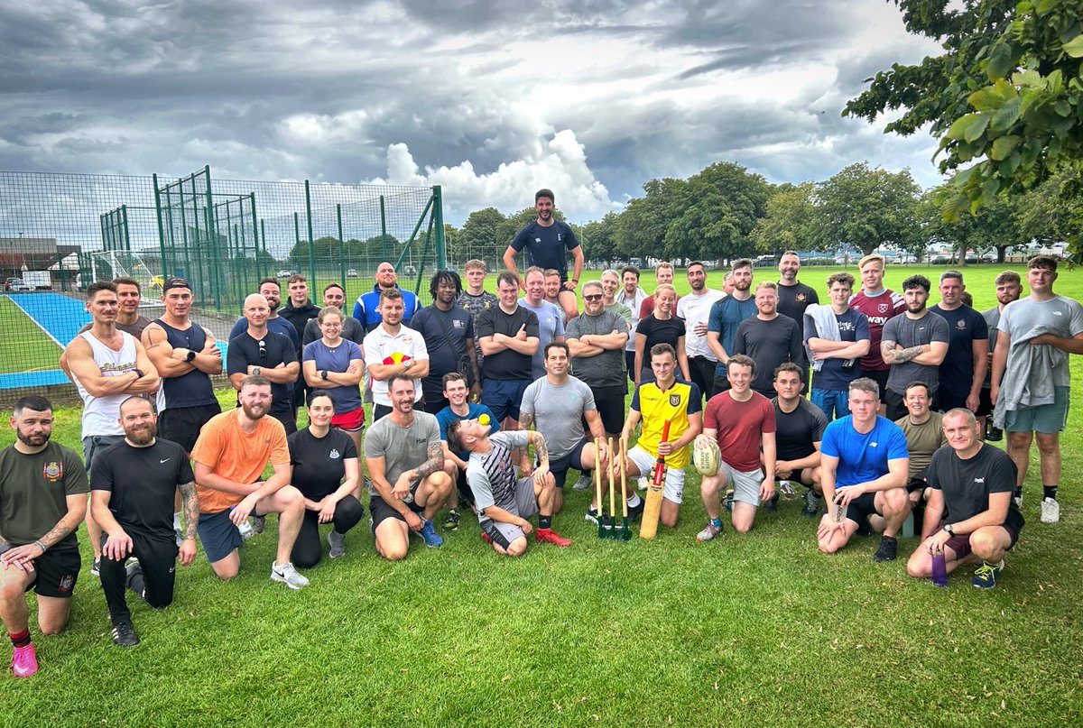847NAS's tweet photo. Yesterday we ended a busy term with a sports afternoon and social. A round Robin of Football, Rugby and Cricket, which was won by the Sqn Officer’s!

There was a BBQ and music from band Black Friday. Many thanks to the @RNRMC for funding such a brilliant event! https://t.co/FtAeCKMOs6