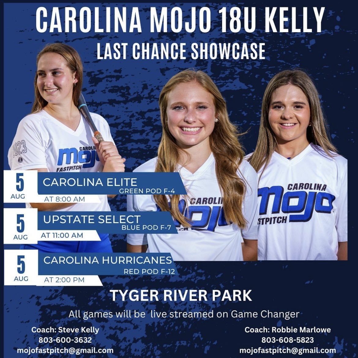 ⁦<a href="/UpstateSoftball/">USC Upstate Softball</a>⁩ Elite 80 today and Last Chance Tournament at Tyger River this weekend, come watch us play! ⁦<a href="/mojofastpitch1/">carolina Mojo fastpitch</a>⁩