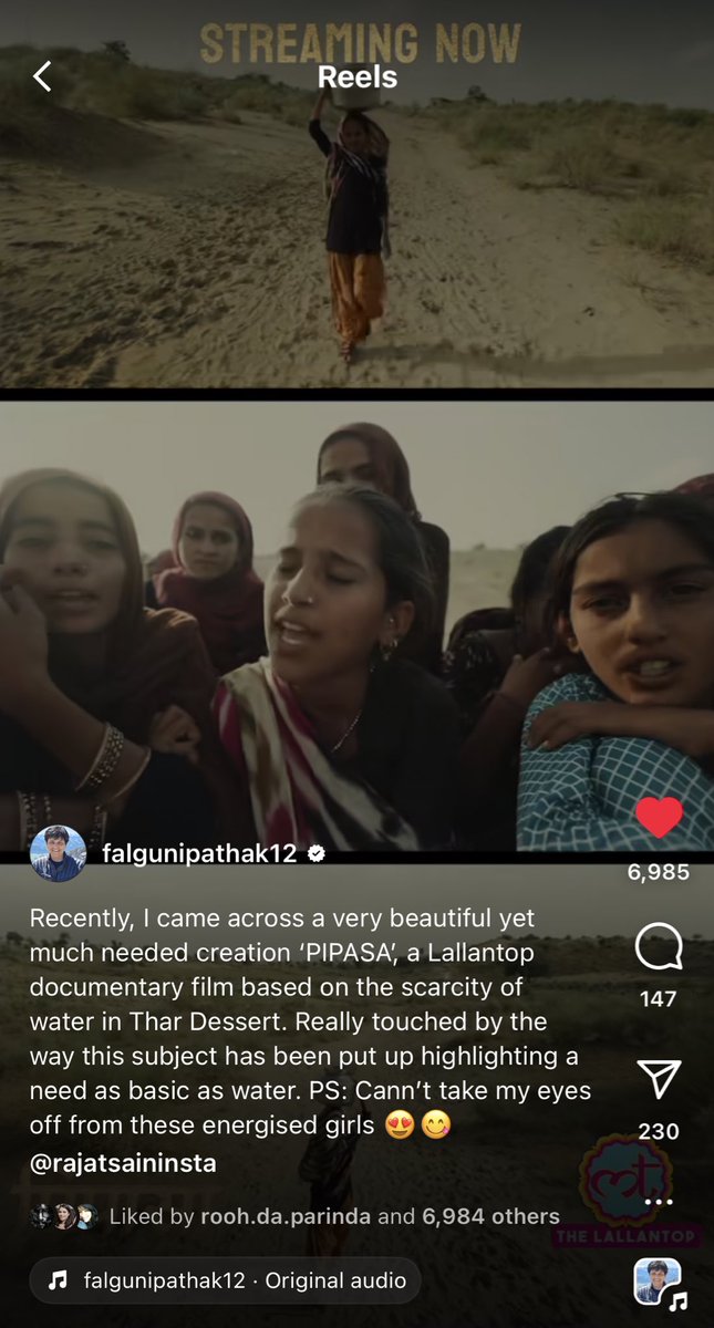 SainRajat's tweet image. Doston intezar khatam hua. Reel @FalguniPathak12 ma’am tak pahunch gai hai 😍♥️

#PIPASA : youtu.be/6uWxDUesIis