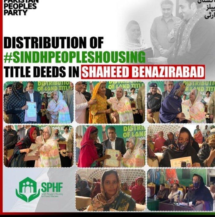 BBhuttomaryam's tweet image. 2.1M families affected by rains &amp;amp; floods in Sindh are receiving land #titles It is a #revolutionary program on land ownership that #empowers women in landless communities.The #SPH for Flood Effects Project is providing resilient housing to flood-affected families.@BBhuttoZardari