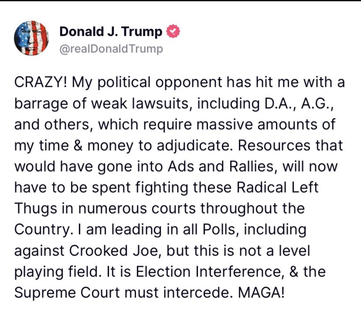 BrianKarem's tweet photo. This is the same behavior that got him indicted. He is not a king. He cannot demand action be taken contrary to law for his benefit.
Every act he takes, every word he utters underlines his mental, moral and spiritual emptiness.
He is a dangerous, amoral, compromised bully without empathy, and filled with greed and a blood lust for getting his own way mo matter who is hurt, or what the cost.