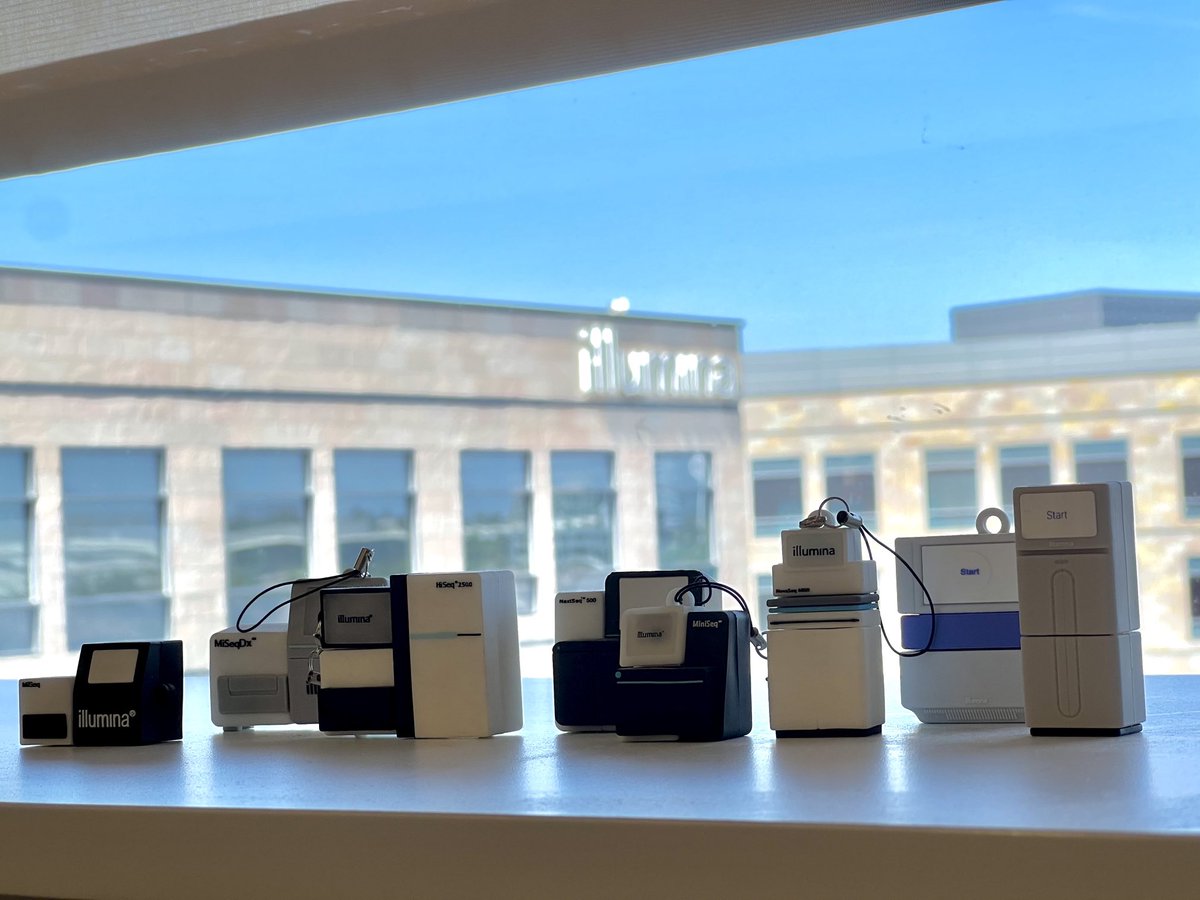 Well… Thanks to ⁦<a href="/AntoBeck/">Anthony Beckhouse</a>⁩ for the two additions to my collection… I just realized I’m missing two: HiSeqX and the GA :) but other than that I can proudly say that I have been involved in bringing these to the world! #Dreambig ⁦<a href="/illumina/">Illumina</a>⁩ #genomics4all