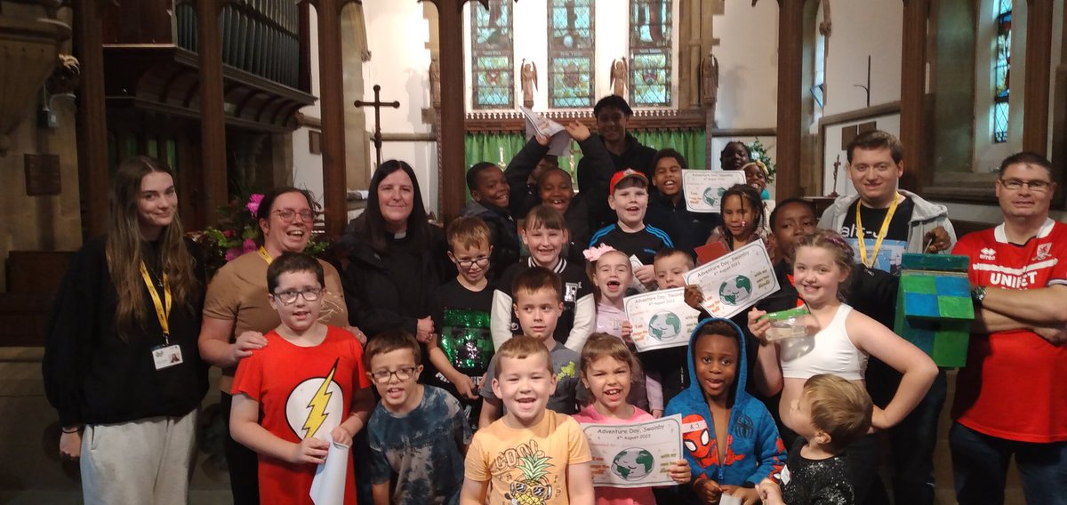 TrinityMboro's tweet image. What an amazing day. 31 of us have had a fantastic day with Swainby Church making bird feeders,  bug hotels,! We've paddled in the stream and had a walk to the old church and Tower. Thank you so much to Lorna and the team. Holy Cross Church, Swainby Whorlton Church, Swainby