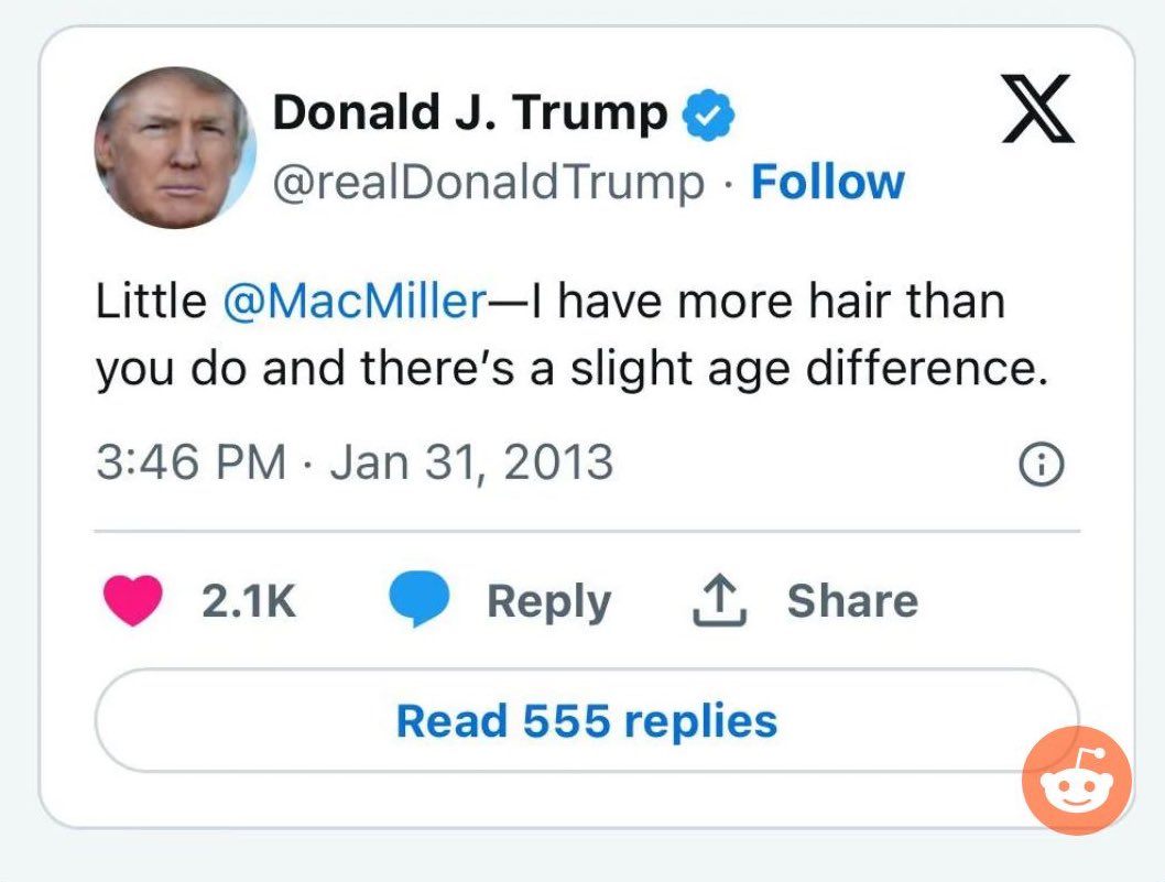 throwback to Donald Trump calling out Mac Miller on Twitter, image size:1058x801
