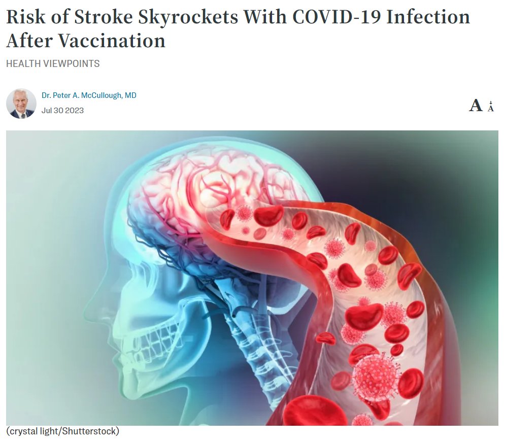 It’s been shown that the more COVID shots you take, the more likely you’ll get infected.

That’s bad news because another study has found that if you contract COVID within 21 days post-shot, your stroke risk increases eight-fold.

Article link provided in the comment below ⬇️