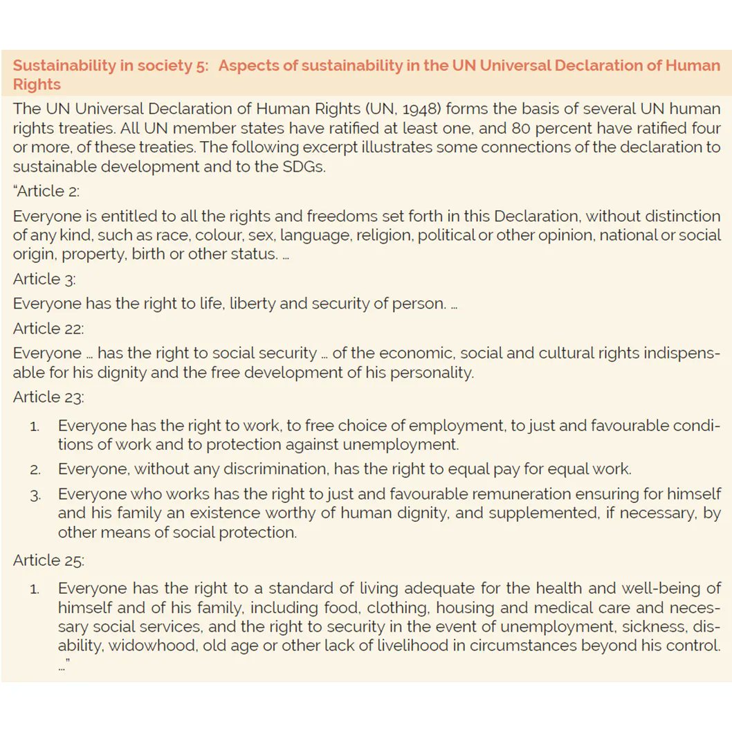 It's feature friday! Today: Aspects of sustainability in the UN Universal Declaration of Human Rights. A *Sustainability in Society* feature from the #sustainabilitymanagement #textbook! More info: buff.ly/3H4XO2X