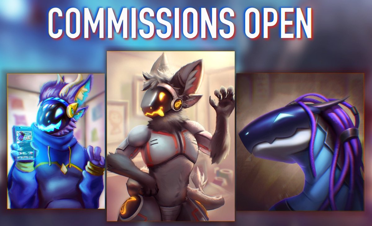 Hello people, I would like to let you know that I have 5 spots open for new commissions✨💕 Dm me

#furry #commisionsopen #protogen