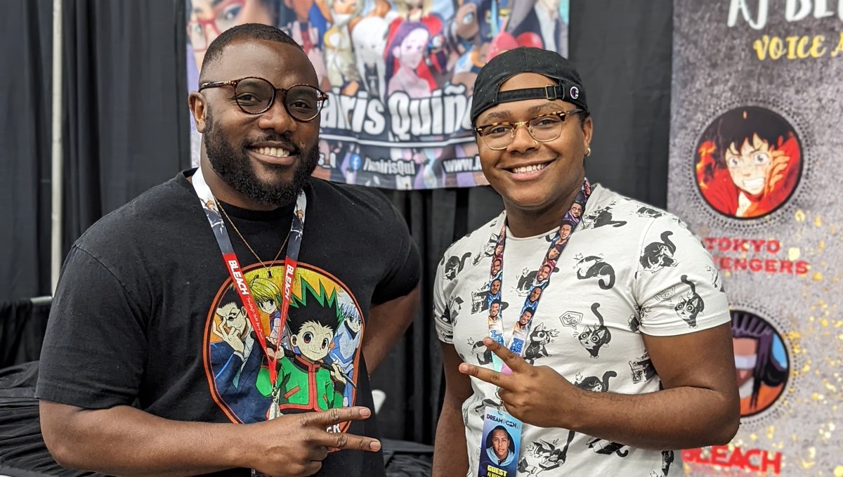 Dreamcon was full of great energy and a lot of memorable people. It was an honor to meet AJ, a talented member of the community. Loved to meet a voice behind the faces of characters I have been drawn to over the years. #dreamcon #dreamcon2023 #blerd #tokyorevengers #digimon