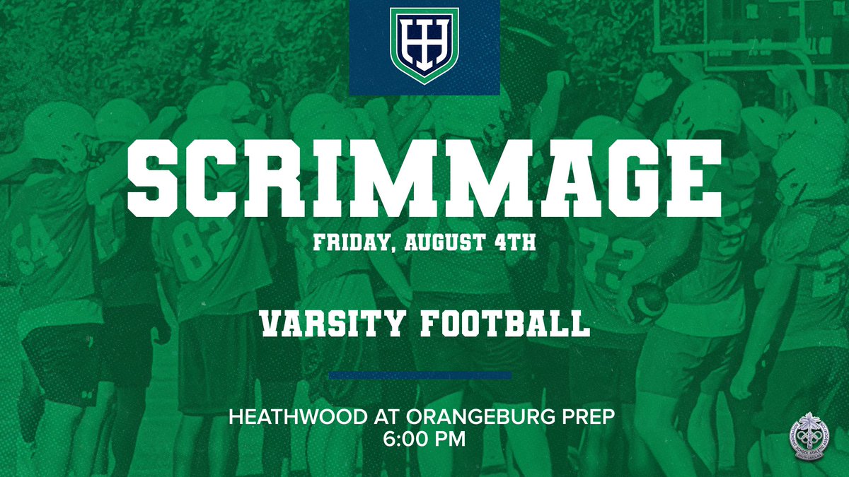 AthleticsHHES's tweet image. Good luck tonight to our Varsity football team as they travel to Orangeburg Prep for a pre-season scrimmage!

#PlayForThePlaid #CountdownToWeek1 #HeathwoodAthletics