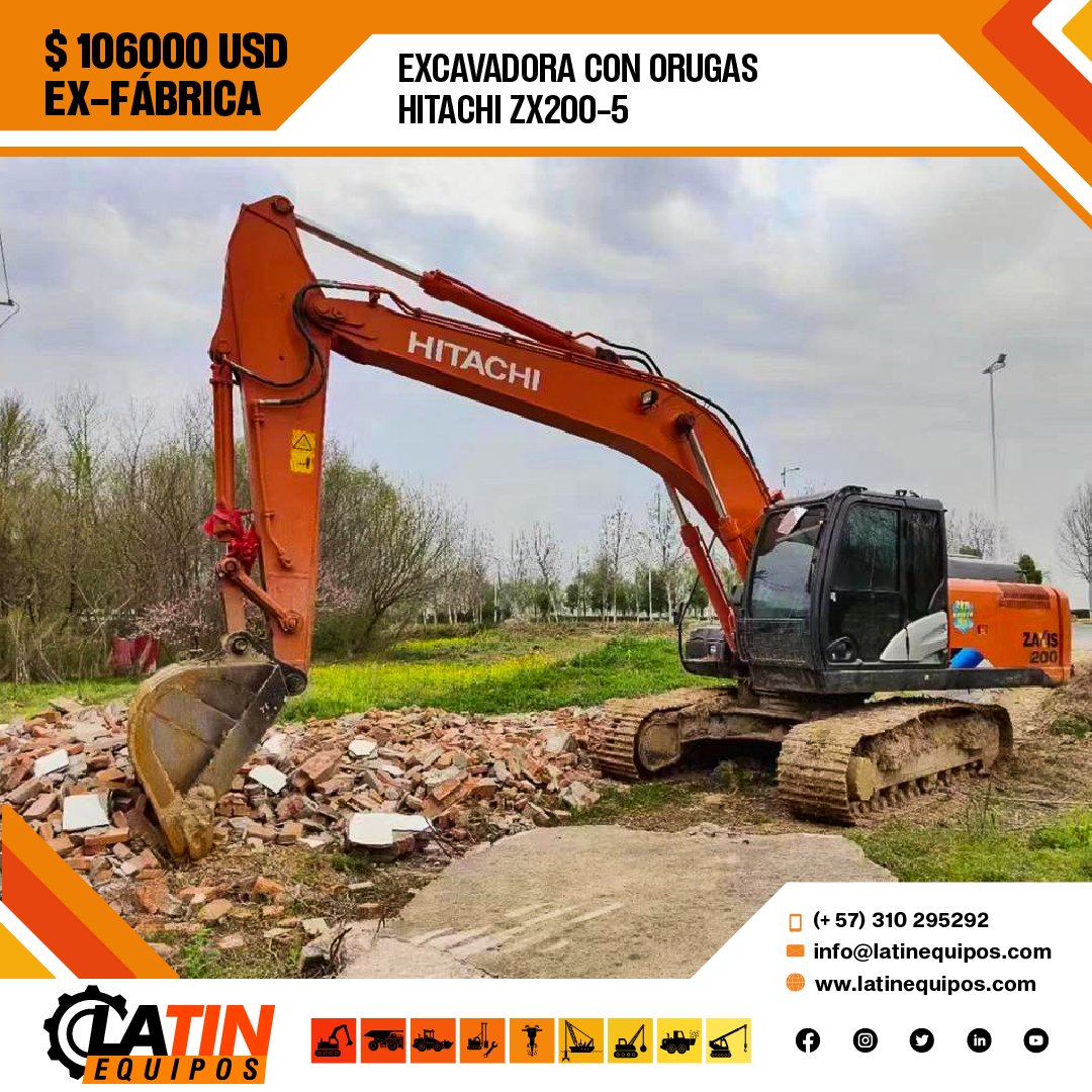 - Año 2022 👷‍♂️
- Horas 1,309

➡️ Precio USD106000 FOB.

#ingeniería #construcción #civil #proyectos #venta #productosdesegunda #latinequipos #herramientas #excavadora #orguas #hitachi #excavadoraconorguas