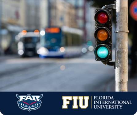 ITS_USDOT's tweet photo. @USDOT #ITSPCB and @NOCoEOps are happy to introduce @FloridaAtlantic and @FIU’s Intelligent Transportation Titans, a Transportation Technology Tournament finalist team handling optimizing traffic signal control! The 3 finalist teams will compete at the @ITEhq Annual Meeting 8/13 https://t.co/rrtSnKj9wW
