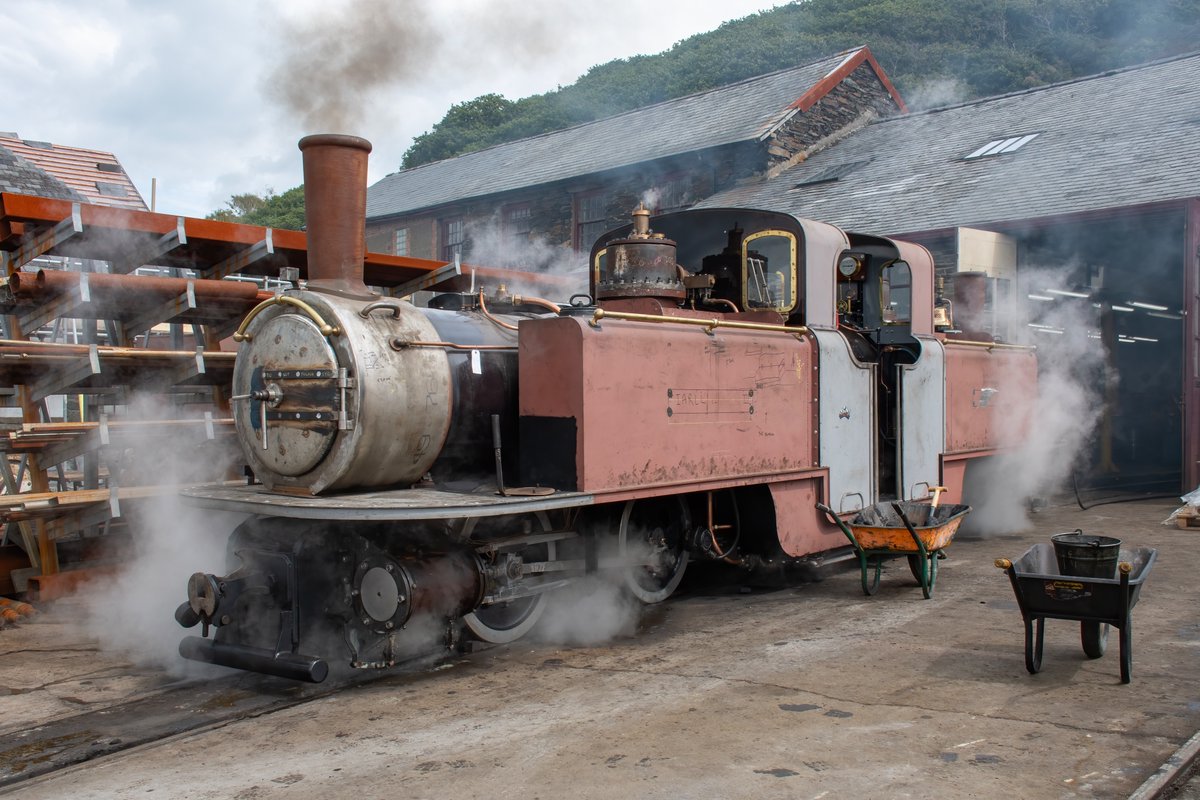 The first fire was lit in <a href="/festrail/">Ffestiniog & Welsh Highland Railways</a>'s latest new-build 0-4-4-0 Double Fairlie, No. 8 "James Spooner", today. This will be the eighth Double Fairlie to run on the railway and is the fifth built entirely at Boston Lodge Works. 📷 Ffestiniog Railway