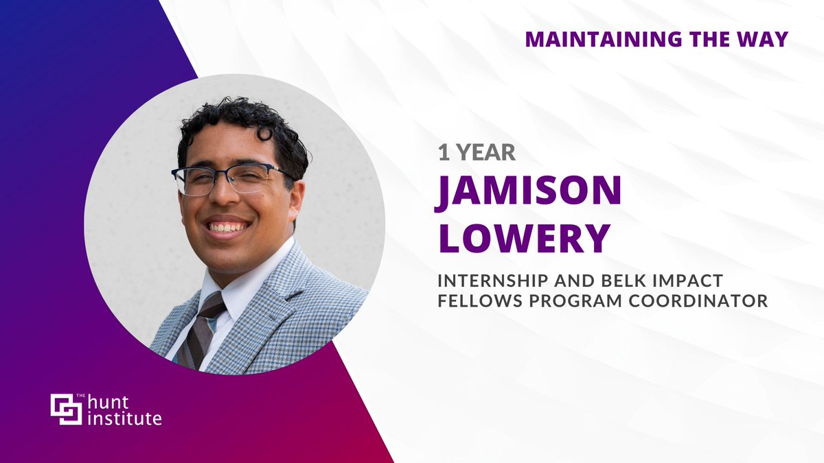 Hunt_Institute's tweet photo. Celebrating our dedicated #maintainingtheway staff, thank you for everything you do to make The Hunt Institute all that it is!

@AliyahBryant6 @jamolowery71 @joshmcgee_ https://t.co/TqO17BuuL4