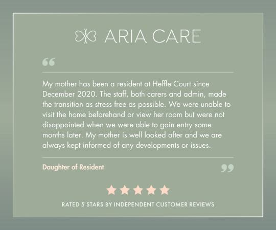 AriaCareUK's tweet photo. Some lovely feedback from Heffle Court! Our teams work hard to ensure that the transition to an Aria Care community is as smooth and stress-free as possible, so it's great to hear that reflected in our reviews! https://t.co/kYdZHnNWEU