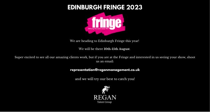 ReganTalent's tweet photo. We are at @edfringe 2023! Reach out if you are there!

Do share! #edinburghfringe #edfringe https://t.co/YavQ69h8IJ
