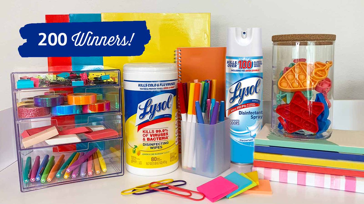 #sp #LysolPartner <a href="/Lysol/">Lysol US</a> is hosting a "Clear the List Giveaway" in collaboration with WeAreTeachers. Tell your teachers to enter for a chance to win $200 towards clearing their Amazon wish lists. Visit weareteachers.com/contest/lysol-….