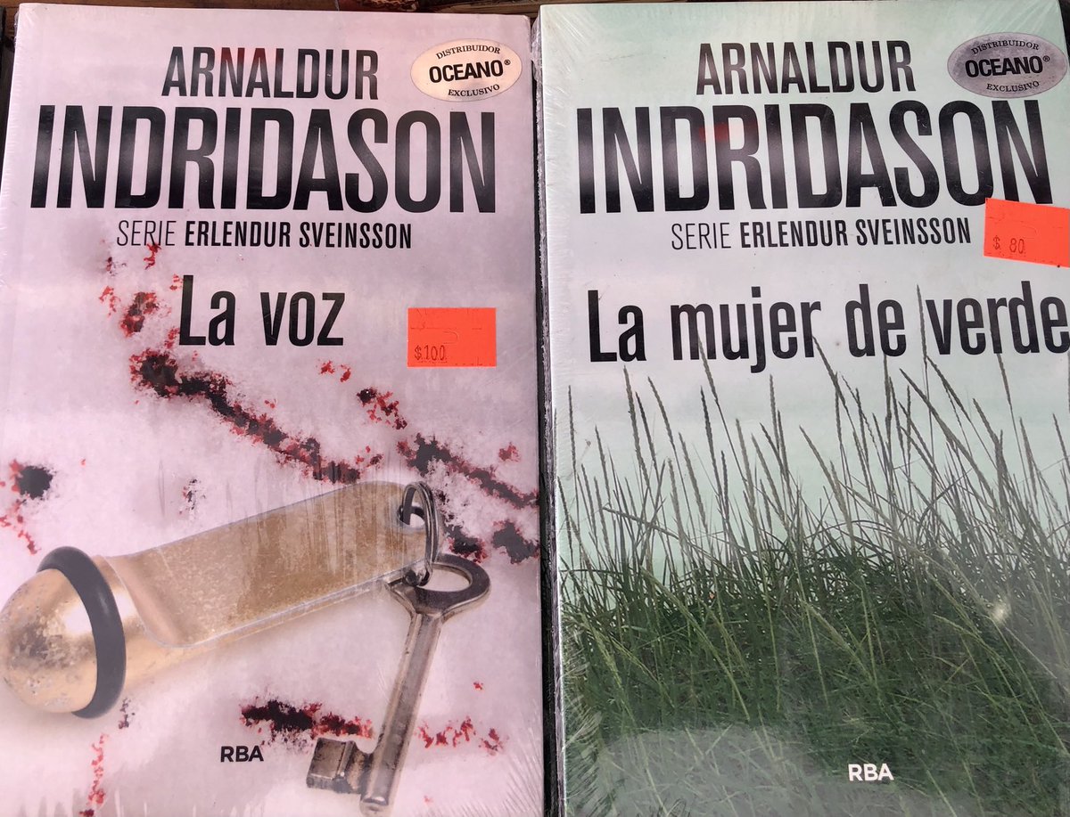 BRIGADACULTURAL's tweet photo. Imanol Caneyada dice que este novelista Islandés es lo mejor que ha leído este año. Tenemos dos de sus novelas a solo $80 y $100. Son libros españoles de la serie negra RBA, inconseguibles en México #SalvaUnLibro #Indridason https://t.co/vumE9QCyU5