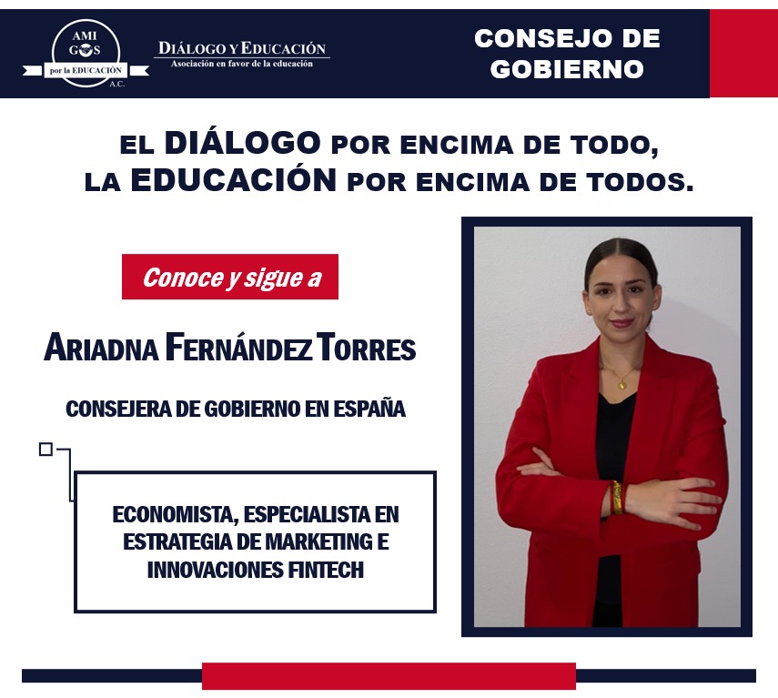 Nuestra organización es gracias a quiénes la conforman y dirigen.

#Sigue y #conoce a nuestra Consejera de Gobierno en #España 🇪🇦 <a href="/Ariadna032/">Ari</a>.

Sumemos voces y hagamos red.