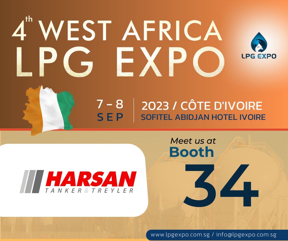 TankerHarsan's tweet photo. 📣 Exciting News! 🚀 HARSAN TANKER TREYLER COMPANY is thrilled to announce our participation in the upcoming LPG Expo on 7th and 8th September 2023 in Ivory Coast! 🇨🇮

#lpgexpo #expo #lpg #cotedlvoire https://t.co/vZ1HR8u6Q0